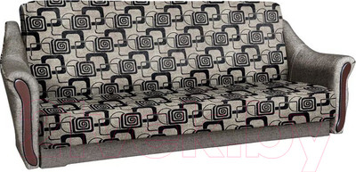 Диван Асмана Анна (рогожка кубики коричневые/рогожка беж)