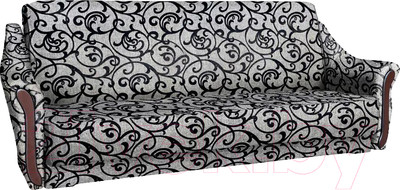 Диван Асмана Анна (рогожка завиток черный)