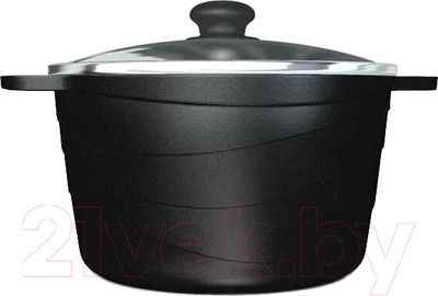 Кастрюля Нева Металл Посуда Черный гранит 186660