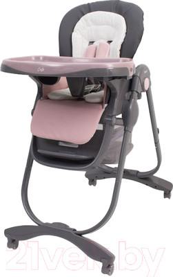 Стульчик для кормления Rant Cafe / RH300 (cерый/розовый)