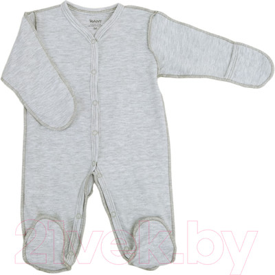 Комбинезон для малышей Rant 1669-56 (светло-серый меланж, р.56)
