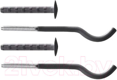 Монтажный комплект для радиатора Royal Thermo Плоские кронштейны с дюбелями 7.2x170мм (2шт, черный)