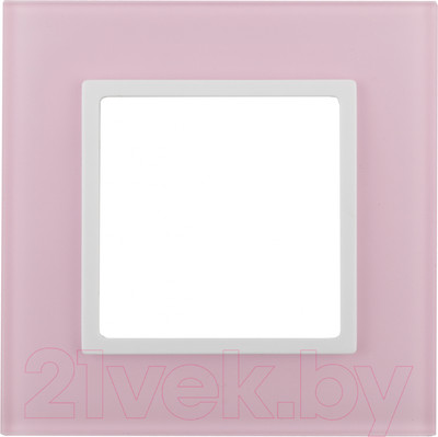 Рамка для выключателей и розеток ЭРА Elegance 14-5101-30 / Б0034484 (розовый/белый)