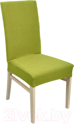 Чехол на стул QWERTY Вельвет / 65827 (оливковый)