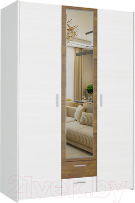 Шкаф Евва Венеция ВН-3D1Z2S (бодега белый/ясень орландо)