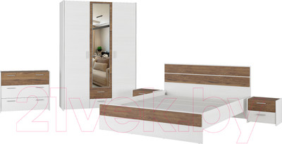 Комплект мебели для спальни Евва Венеция 2 (бодега белый/ясень орландо)