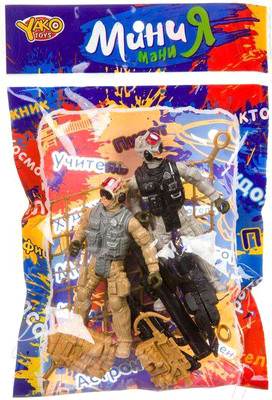 Игровой набор Yako Мини МаниЯ Военный с 2 спецназовцами и собакой К93739