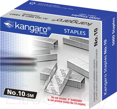 Скобы канцелярские Kangaro №10-5М (5000шт)
