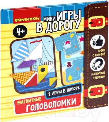 Развивающие карточки Bondibon Мини игры в дорогу. Магнитные головоломки / ВВ5032