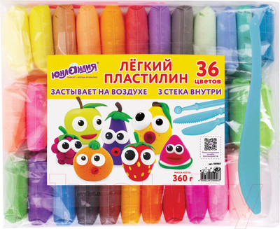 Пластилин легкий Юнландия 105907 (36цв)