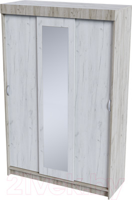 Шкаф-купе Стендмебель Басса ШКК-551 (дуб крафт белый/дуб крафт серый)