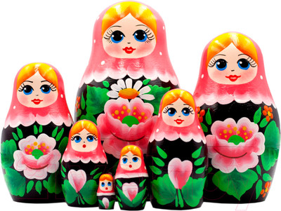 Матрешка сувенирная Брестская Фабрика Сувениров С нарисованным вручную цветок сакуры 7016