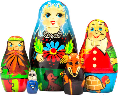 Матрешка сувенирная Брестская Фабрика Сувениров В виде персонажей из сказки Приключения Буратино 5161