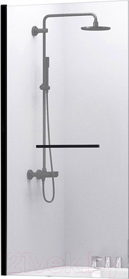 Стеклянная шторка для ванны Abber Immer Offen AG70100B