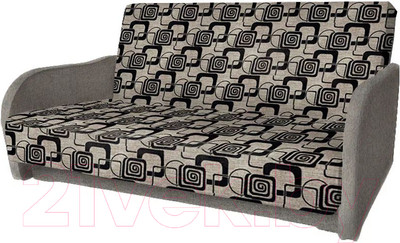 Диван Асмана Дачник-1 (рогожка кубики коричневые/рогожка беж)