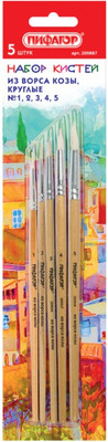 Набор кистей Пифагор 200887 (5шт)