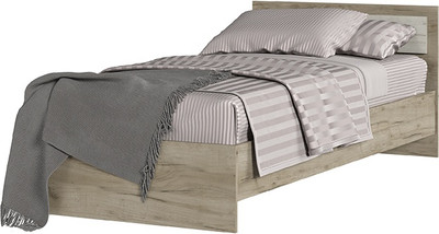 Односпальная кровать Стендмебель Гармония КР-603 90x200 (дуб крафт белый/дуб крафт серый)