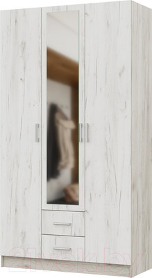 Шкаф Стендмебель Гармония ШК-601-М (дуб крафт белый/дуб крафт серый)