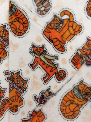 Плед для малышей TexRepublic Коты TF FN 904 1114 / 8690 (оранжевый)