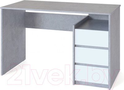 Письменный стол Сокол-Мебель СПм-21 (бетон/белый)