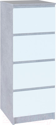 Комод Сокол-Мебель Т-4Р (бетон/белый)