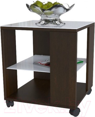 Журнальный столик Мебелик BeautyStyle 6 (венге/стекло белое)