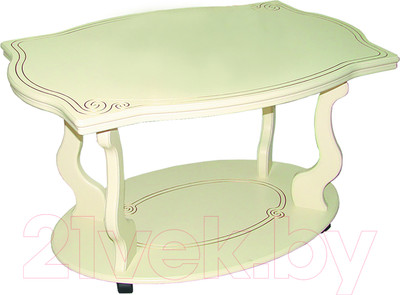 Журнальный столик Мебелик Берже 3 (слоновая кость)