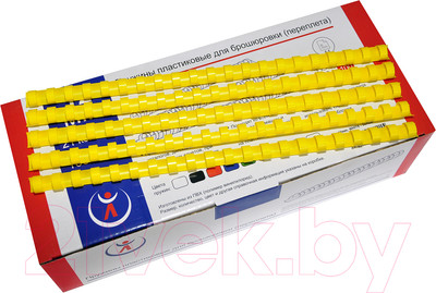 Пружины для переплета РеалИст Пластик 6мм (желтый)