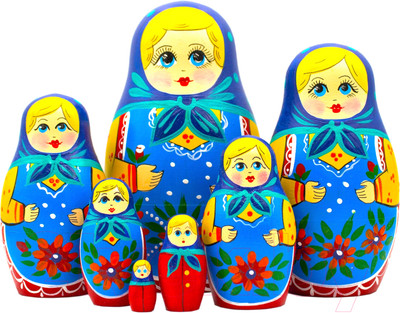 Матрешка сувенирная Брестская Фабрика Сувениров С цветочным декором 7003