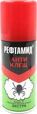 Аэрозоль от насекомых Рефтамид Акарицид Экстра Антиклещ 5-03.08.015.08 (100мл)