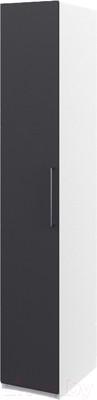 Шкаф-пенал Мебель-Неман Отис МН-039-07 П2 (белый/графит)