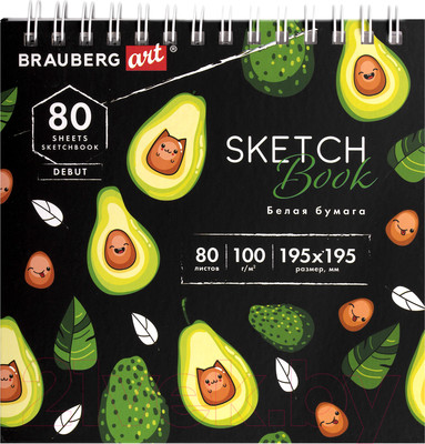 Скетчбук Brauberg Art Debut / 112986 (белая бумага)