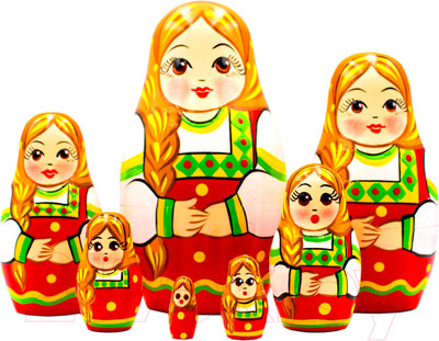 Матрешка сувенирная Брестская Фабрика Сувениров В восточной традиционной одежде с орнаментом 7022