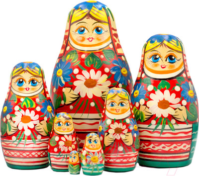 Матрешка сувенирная Брестская Фабрика Сувениров В традиционной белорусской одежде с орнаментом 7034