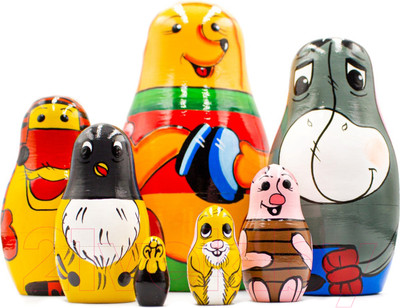 Матрешка сувенирная Брестская Фабрика Сувениров С персонажами из сказки Винни Пух 7107