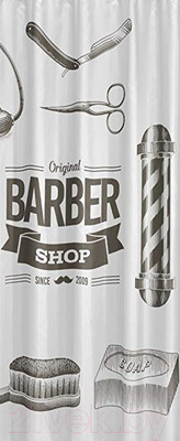 Шторка-занавеска для ванны Sealskin TXT Barber 233691319 (180x200, черный)