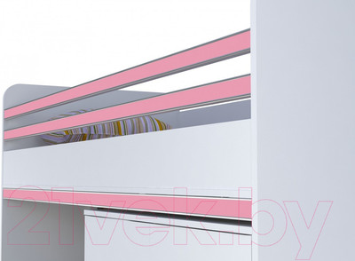 Ограждение для кровати Polini Kids City декоративный (розовый)