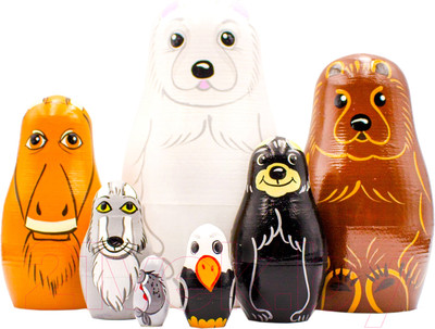 Матрешка сувенирная Брестская Фабрика Сувениров В виде медведя, волка, орла 7175