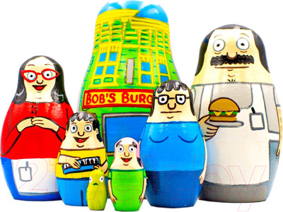 Матрешка сувенирная Брестская Фабрика Сувениров С персонажами американского мультсериала Bob's Burgers 7187