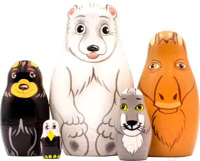 Матрешка сувенирная Брестская Фабрика Сувениров В виде фигурок полярных животных 5175