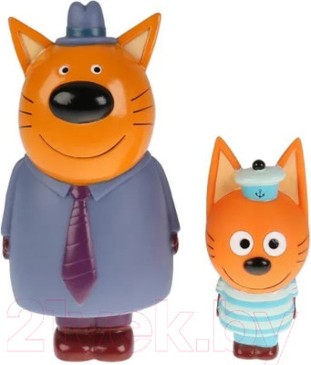 Набор игрушек для ванной Капитошка Три Кота папа и Коржик / LX18006