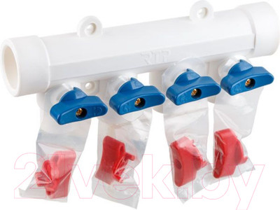 Коллектор отопления РосТурПласт 28202 (с шаровым краном)