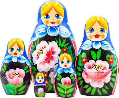 Матрешка сувенирная Брестская Фабрика Сувениров В сарафане с розами 5057