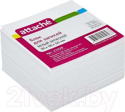 Блок для записей Attache 27029 (белый)