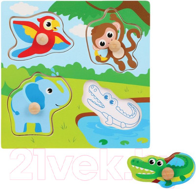 Развивающая игрушка Mapacha Вкладыши. Джунгли / 76790