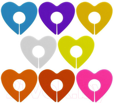 Набор маркеров для бокалов Мультидом Сердце / VL13-109 (8шт)