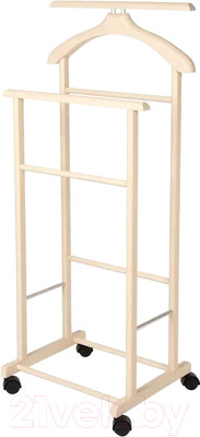 Стойка для одежды Мебелик Костюмная на колесах В 22Н (слоновая кость)