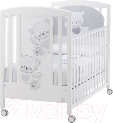 Детская кроватка Italbaby Baby Jolie / 070.0110 (белый/серый)
