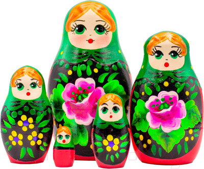 Матрешка сувенирная Брестская Фабрика Сувениров С акцентом на украшения из роз 5002