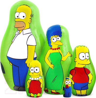 Матрешка сувенирная Брестская Фабрика Сувениров С персонажами мультсериала Симпсоны 5122